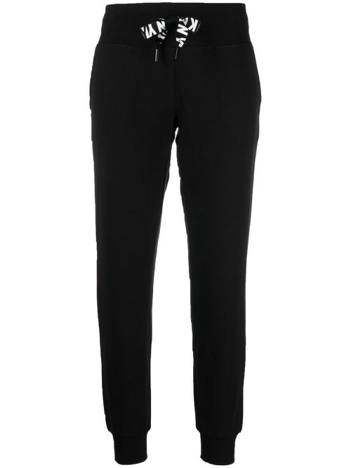 Logo-print drawstring track pants - Black