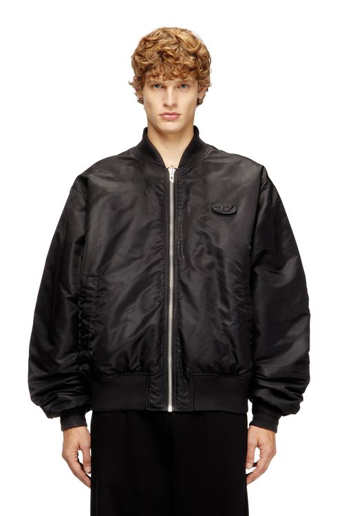 Padded bomber jacket with Oval D embroidery - Winter Jackets - Man - Black