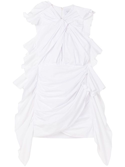 Calla Lily draped minidress - White