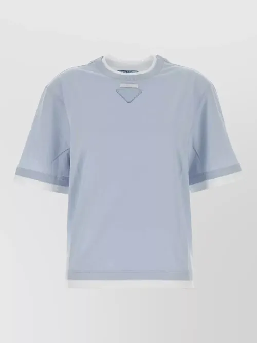 Prada - cotton t shirt short sleeves crew neck