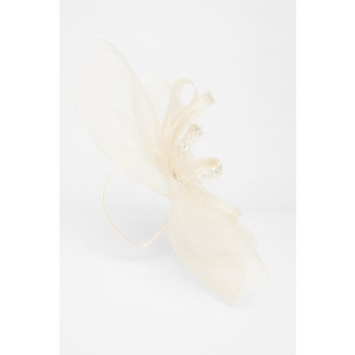 Off White Embellished Headband Fascinator