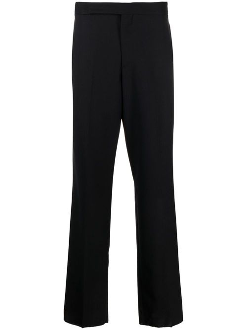 High-waisted wool trousers - Blue