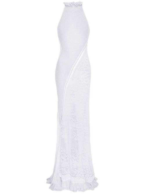 Lily knitted maxi dress - White