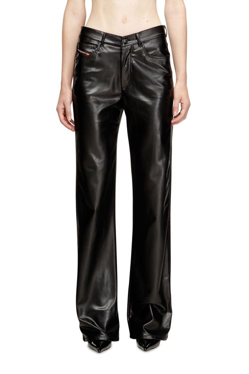 Five pocket pants in coated fabric - Pants - Woman - Black