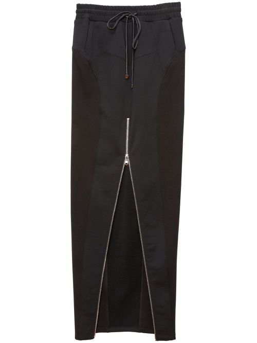 Terry maxi skirt - Black