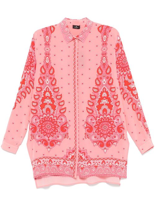 Paisley floral-print shirt - Pink