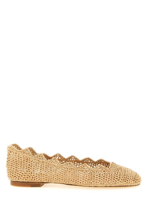 Harper Ballet Flats Beige Viscose Flat Shoes - Women