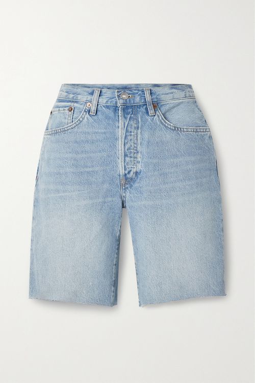 90s Organic Denim Shorts - Light denim - 24