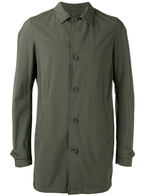 Buttoned short coat - Green