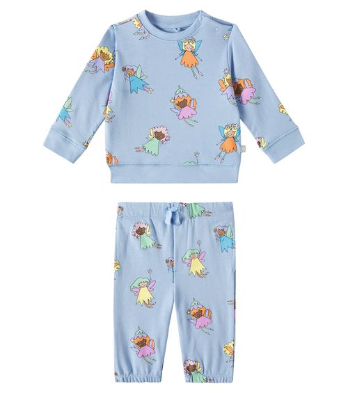 Stella McCartney Kids Baby cotton sweatshirt and sweatpants set