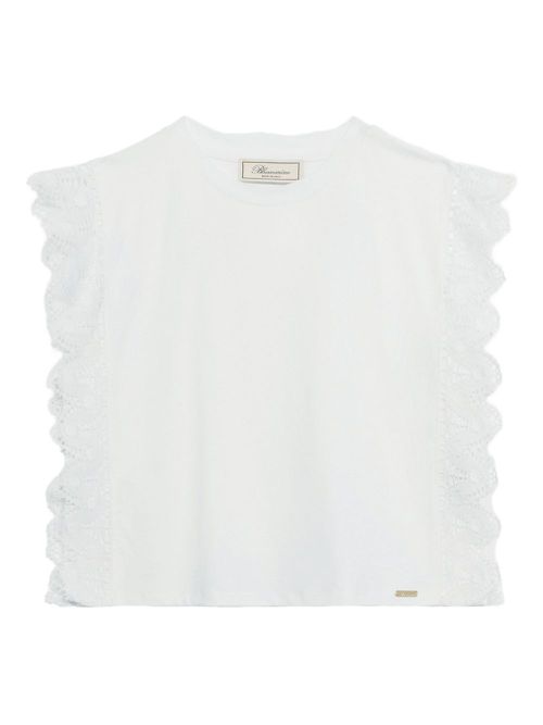 Lace-detail tank top - White