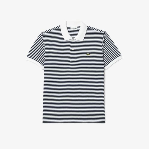 Men's Striped Cotton Polo