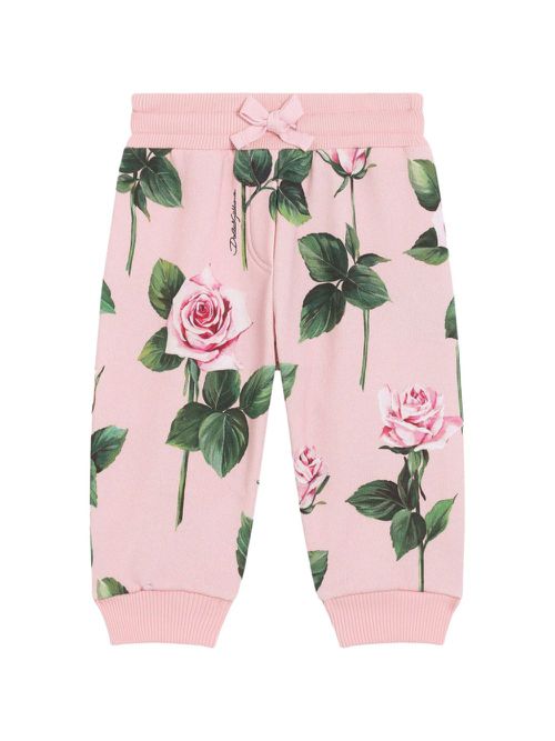 Floral-print trousers - Pink