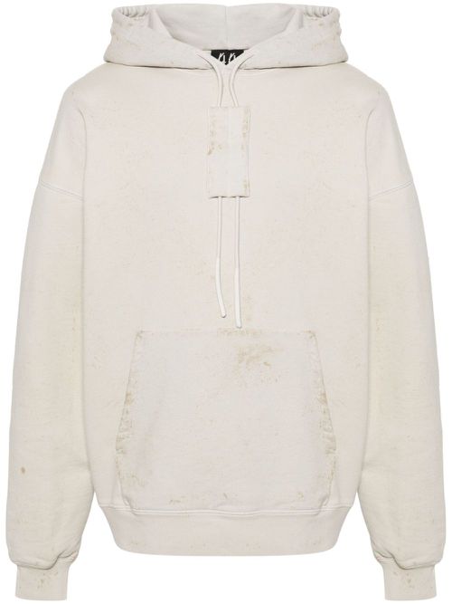 Trip distressed cotton hoodie - Neutrals