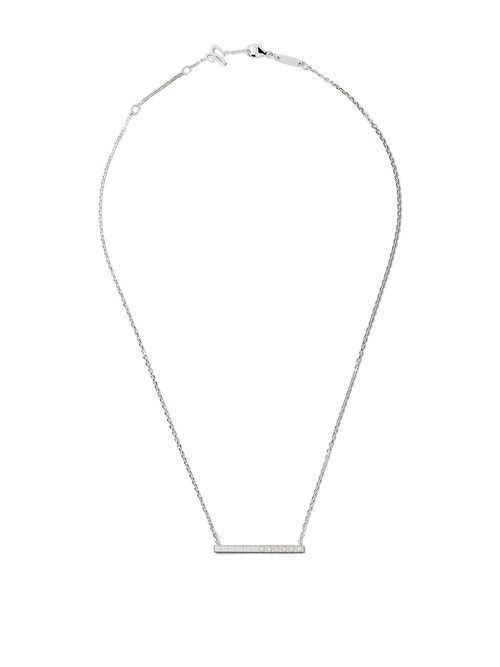 18kt white gold Ice Cube Pure diamond necklace - FAIRMINED WHITE GOLD