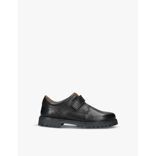 Boys Black Kids Harry Adjustable-strap Leather Shoes 