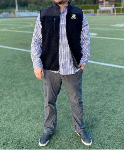 Eco Sherpa Fleece Zip Vest In Black