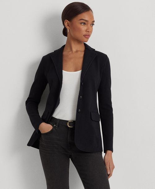 Sweater-Knit Blazer - Polo Black