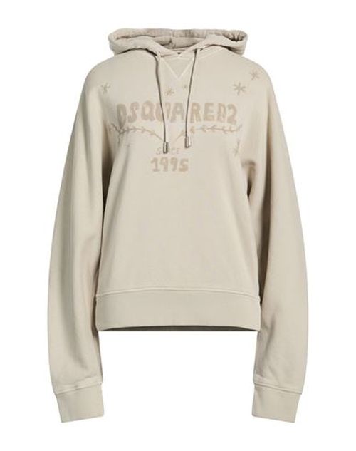 Woman Sweatshirt Sand Size L Cotton