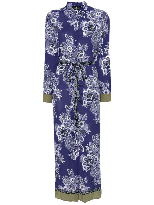 All-over floral-print dress - Blue