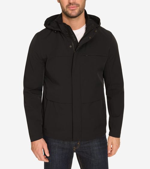 Men's Hooded Rain Parka - Black