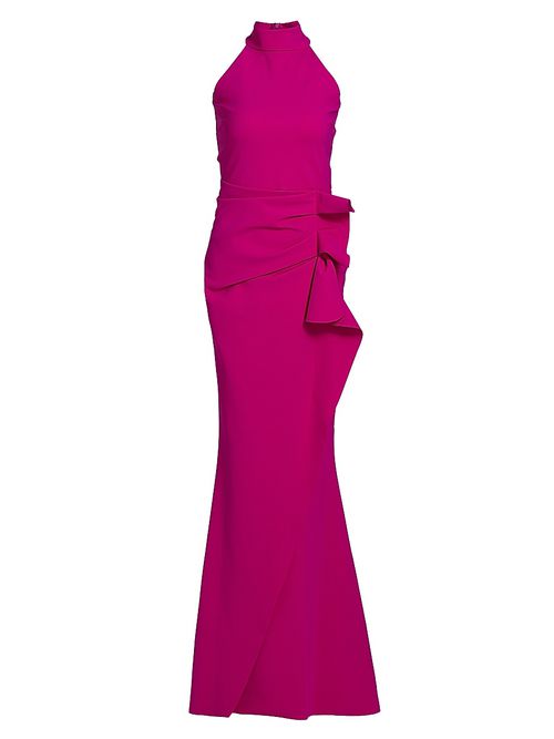 Women's Gudrum Halter Ruffle Gown - Ciclamino