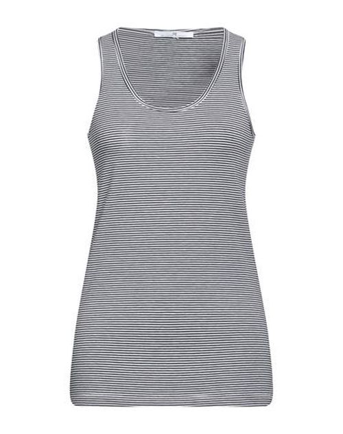 Woman Tank top Navy Size XL Cotton, Elastane