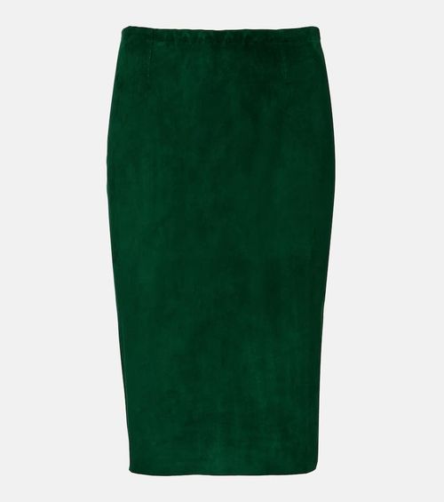 Gilda suede pencil skirt