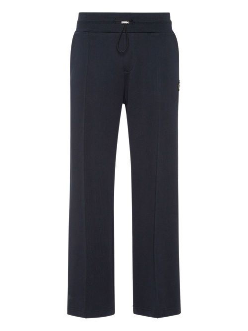 Logo-embroidered track pants - Blue