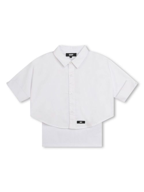 Layered cotton shirt - White