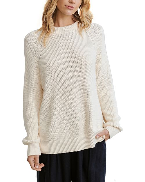 Oversized Cotton Fisherman Sweater