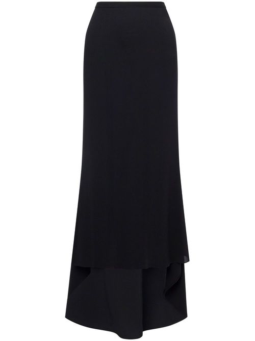 High-waisted maxi skirt - Black
