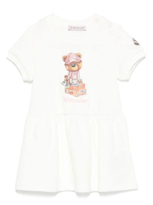 Graphic-print dress - White
