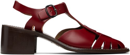 Red Pesca Heeled Sandals