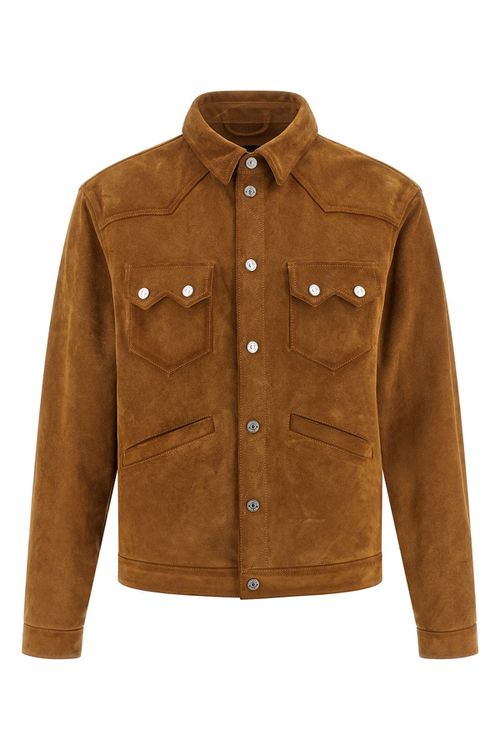 'Suede Boxy Shirt' Jacket