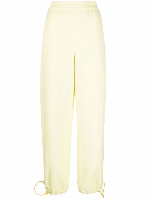 Drawstring cuff track pants - Yellow