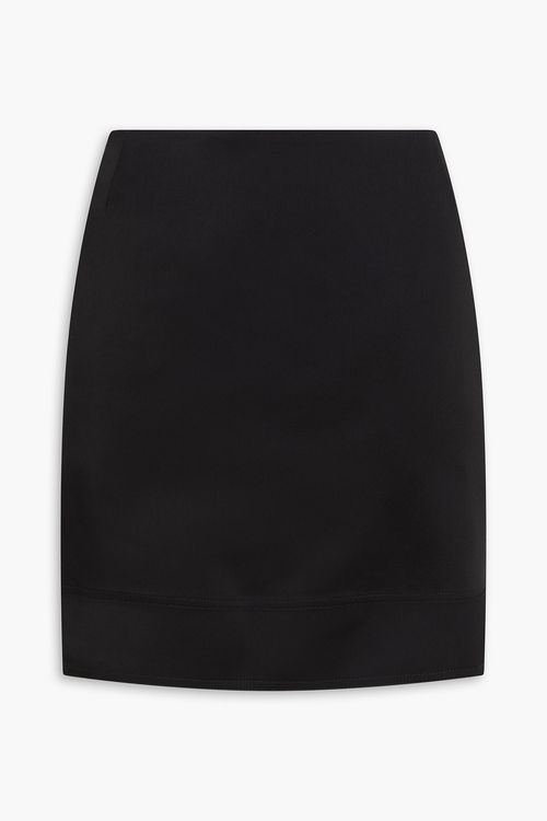 Satin-crepe mini skirt - Black - EU 42