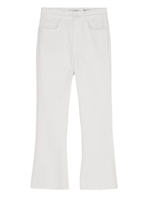 Frayed-hem jeans - White