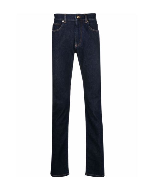 Logo Patch Mid Rise Jeans