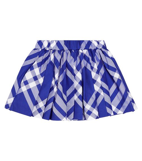 Burberry Kids Baby checked pleated cotton skirt