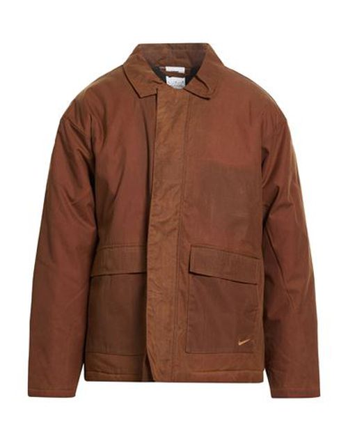 Man Jacket Brown Size M Cotton, Nylon