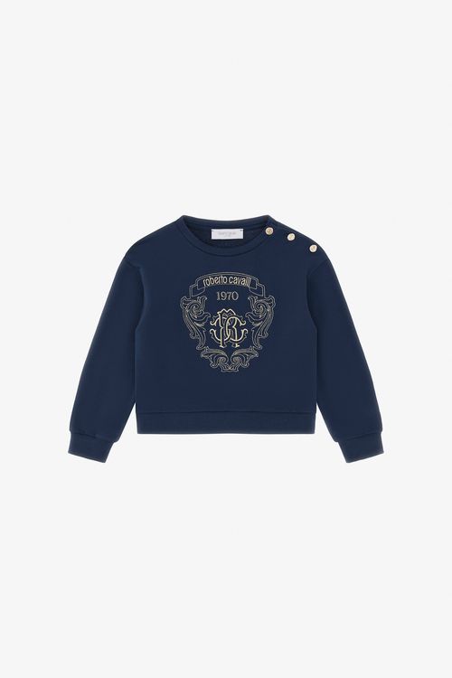 Sweatshirt With Golden Crest
