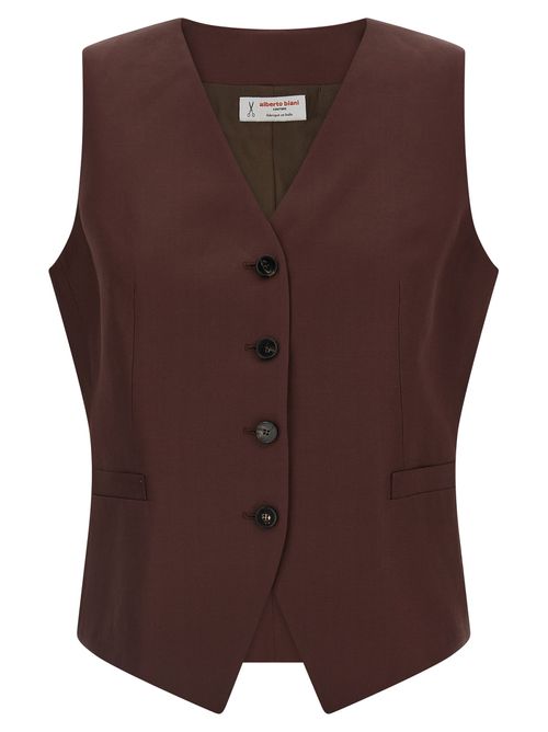 Viscose And Linen Vest