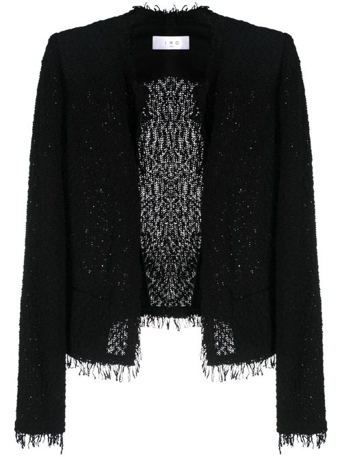 Shavani fringed cotton jacket - Black