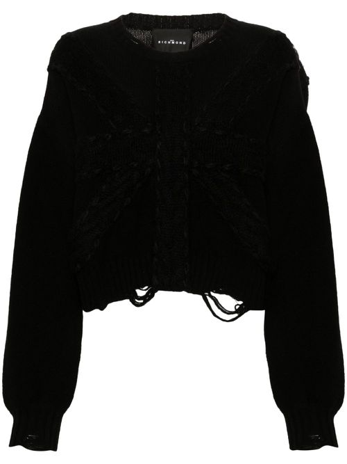 Union Flag-embroidered jumper - Black