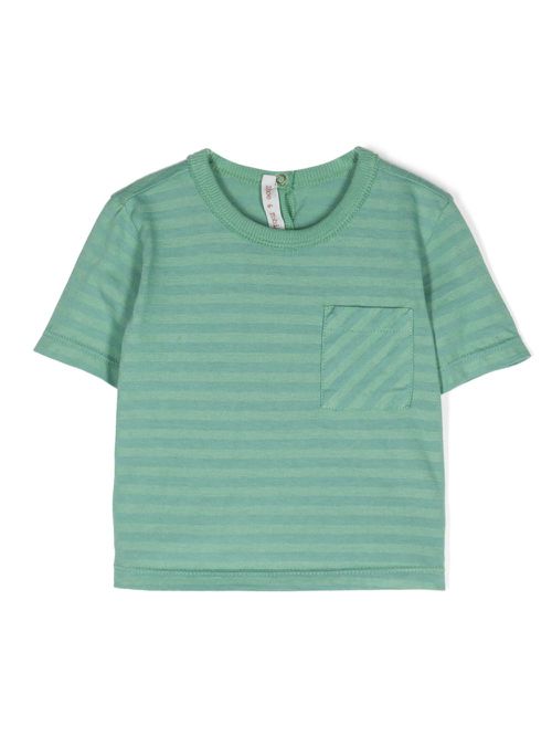 Striped cotton T-shirt - Green