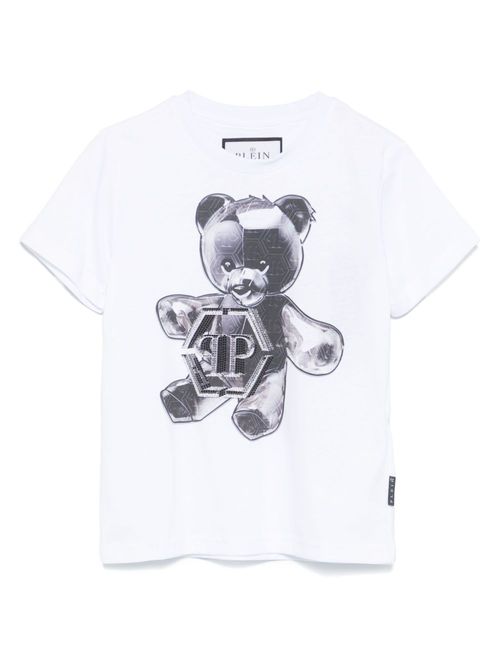 Teddy bear-print T-shirt - White