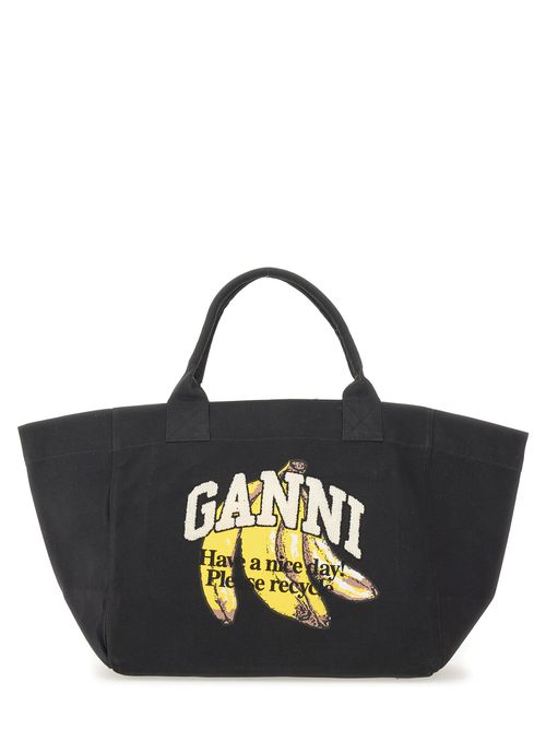 Banana print xxl tote bag