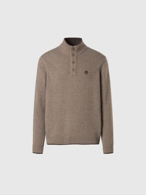 Pullover aus Kaschmirmischung mit Knopfleiste