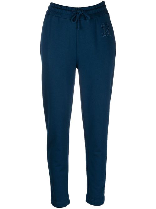 Logo-embroidered track pants - Blue